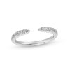 Zales 1/6 Ct. T.W. Diamond Tapered Open Shank Band In 10K White Gold Rings