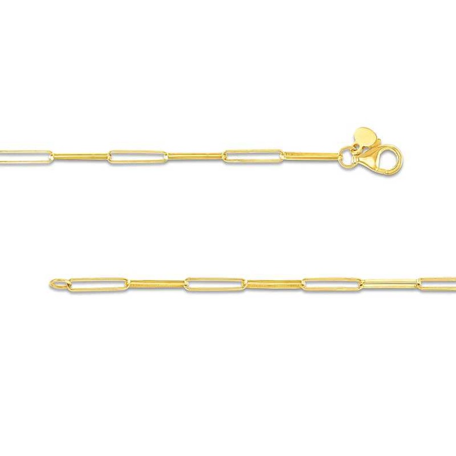 Zales 2.0Mm Paper Clip Chain Necklace In Solid 14K Gold - 20" Necklaces