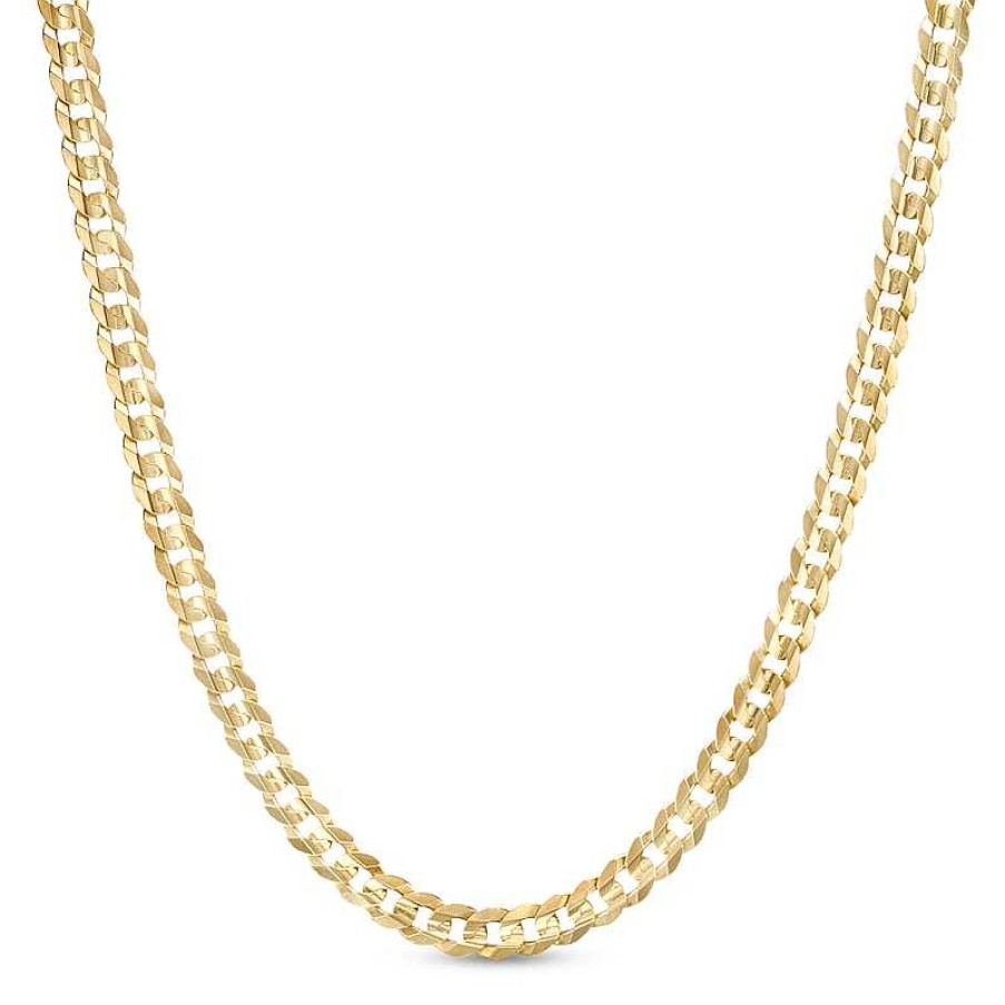 Zales 4.65Mm Curb Chain Necklace In Solid 14K Gold - 22" Necklaces