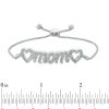 Zales 1/20 Ct. T.W. Diamond Heart "Mom" Bolo Bracelet In Sterling Silver - 9.5" Bracelets