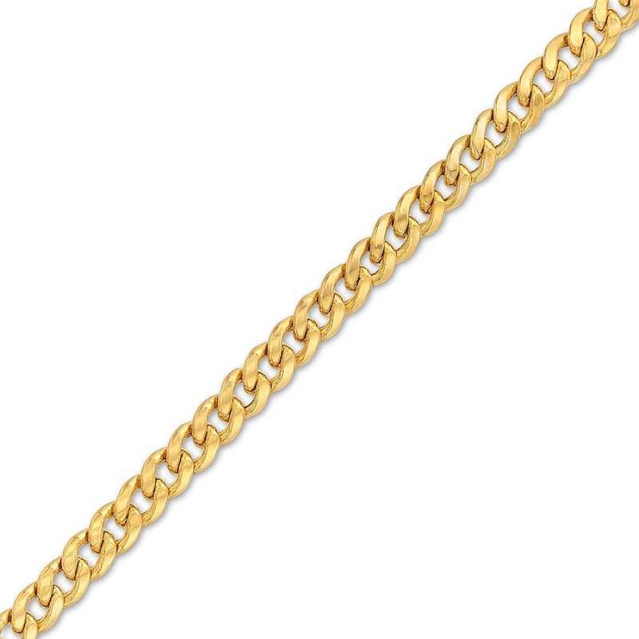 Zales 5.5Mm Curb Chain Bracelet In Hollow 10K Gold - 8.5" Bracelets