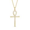 Zales 1/3 Ct. T.W. Diamond Ankh Cross Pendant In 10K Gold Necklaces