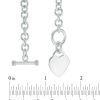 Zales Heart Charm Toggle Bracelet In Sterling Silver - 7.25" Bracelets