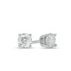 Zales 1/2 Ct. T.W. Diamond Solitaire Stud Earrings In 14K White Gold (I/I2) Earrings