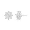 Zales 2 Ct. T.W. Certified Lab-Created Diamond Snowflake Stud Earrings In 14K White Gold (F/Si2) Earrings