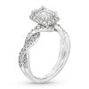 Zales Kleinfeld® X Zales 2-1/5 Ct. T.W. Certified Emerald-Cut Lab-Created Diamond Twist Engagement Ring In Platinum (F/Vs2) Rings