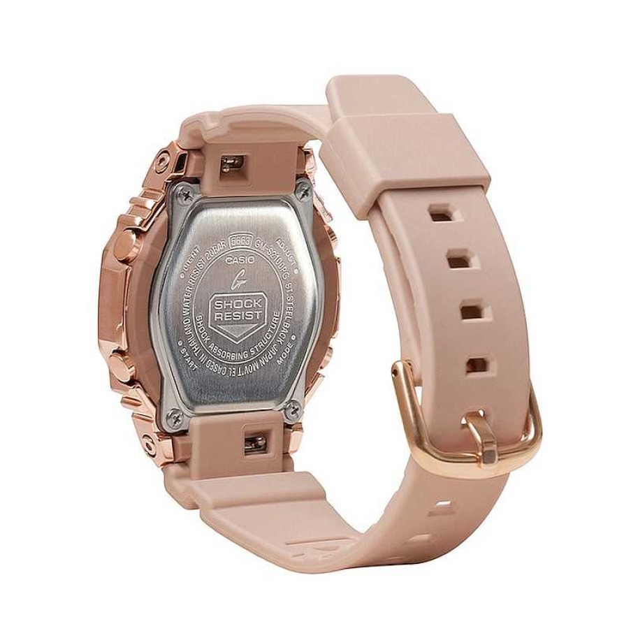 Casio Ladies' Casio G-Shock Classic Analog-Digital Rose Gold-Tone Pink Resin Strap Watch With Pink Dial (Model: Gms2100Pg-4A) Watches