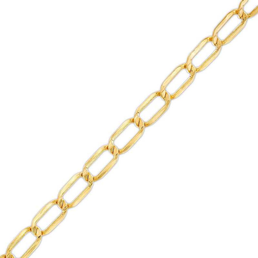 Zales 6.4Mm Open Oval-Shaped Curb Chain Bracelet In Hollow 14K Gold - 7.5" Bracelets