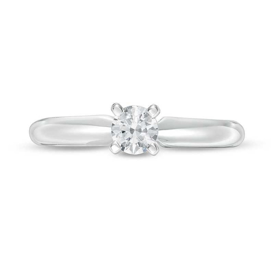 Zales 1/3 Ct. T.W. Diamond Solitaire Engagement Ring In 14K White Gold (I/I2) Rings