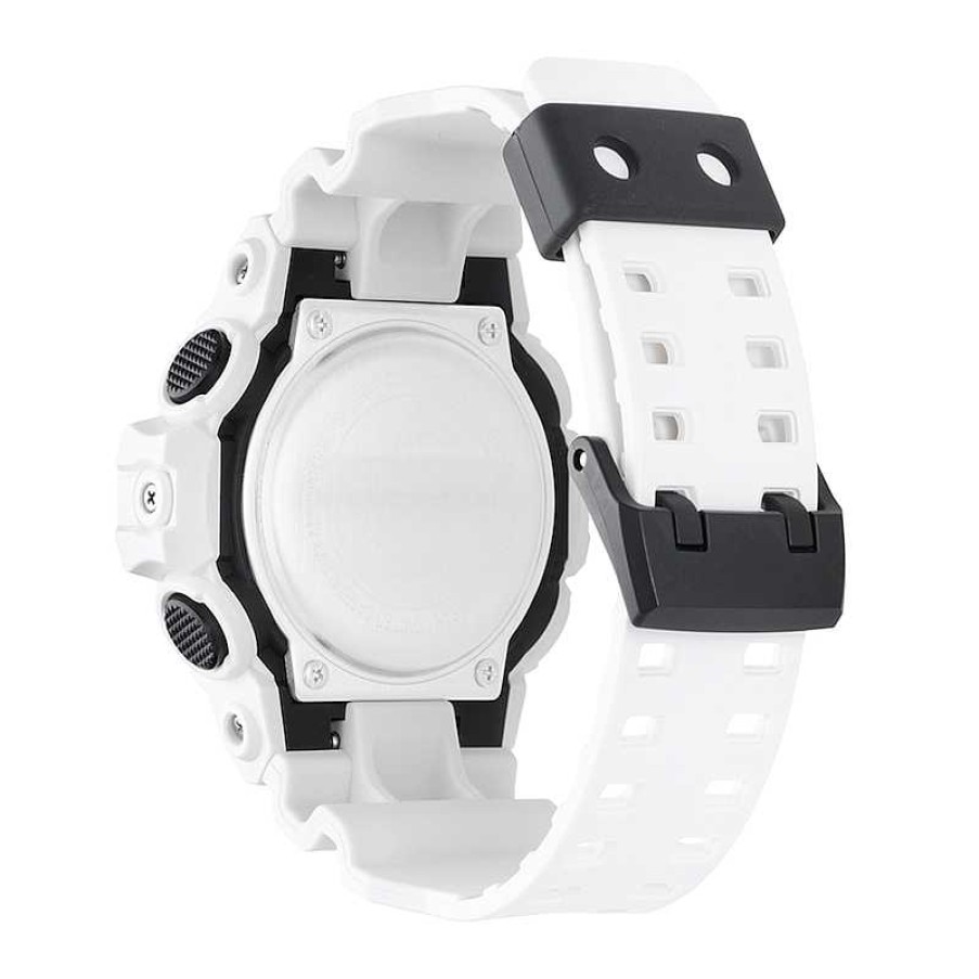 Casio G-Shock Men'S Casio G-Shock Classic White Resin Strap Watch With Black Dial (Model: Ga700-7A) Watches