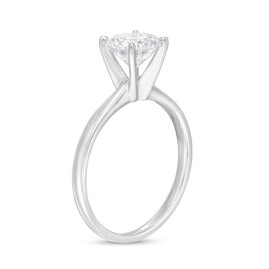 Zales 1-1/2 Ct. T.W. Certified Diamond Solitaire Engagement Ring In 14K White Gold (I/I2) Rings