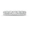 Zales 1/2 Ct. T.W. Oval And Round Diamond Double Row Band In 14K White Gold Rings