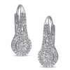 Zales 1/4 Ct. T.W. Composite Diamond Vintage-Style Drop Earrings In Sterling Silver Earrings