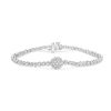 Zales 2-1/2 Ct. T.W. Multi-Diamond Frame Tennis-Style Bracelet In 10K White Gold Bracelets