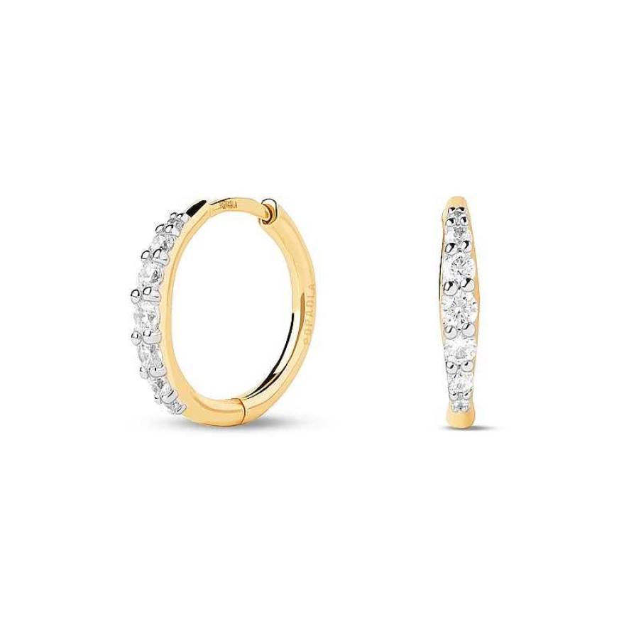 Zales Pdpaola At Zales 1/4 Ct. T.W. Lab-Created Diamond Huggie Hoop Earrings In 18K Gold Earrings