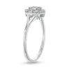 Zales 1/5 Ct. T.W. Multi-Diamond Hexagon Open Frame Ring In 10K White Gold Rings