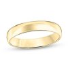 Zales 4.0Mm Engravable Low Dome Comfort-Fit Wedding Band In 14K Gold (1 Line) Rings