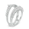 Zales 1-1/4 Ct. T.W. Diamond Bypass Chevron Solitaire Enhancer In 14K White Gold Rings