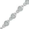 Zales 1/10 Ct. T.W. Diamond Infinity Overlay Heart Link Bracelet In Sterling Silver - 7.5" Bracelets