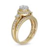 Zales 1 Ct. T.W. Multi-Diamond Frame Vintage-Style Bridal Set In 10K Gold Rings