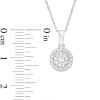 Zales 1/4 Ct. T.W. Diamond Double Frame Pendant In 10K White Gold Necklaces