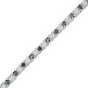 Zales 2-3/4 Ct. T.W. Black And White Diamond Alternating Tennis Bracelet In Sterling Silver Bracelets