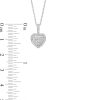 Zales 1/4 Ct. T.W. Heart-Shaped Multi-Diamond Frame Pendant And Stud Earrings Set In Sterling Silver Earrings