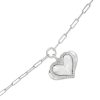 Zales The Kindred Heart From Vera Wang Love Collection 1/6 Ct. T.W. Diamond Heart Paper Clip Link Bracelet In Sterling Silver Bracelets