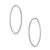 Zales 1 Ct. T.W. Diamond Inside-Out Hoop Earrings In Sterling Silver Earrings