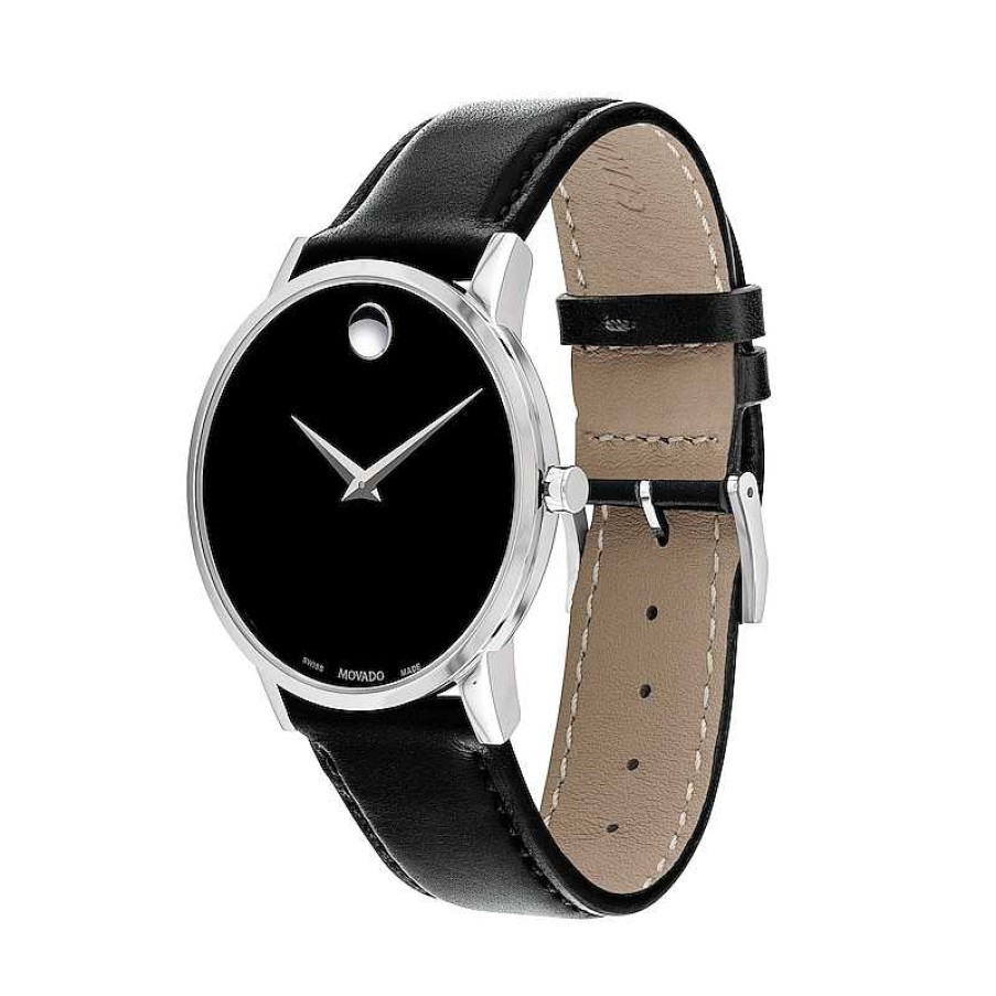 Movado Men'S Movado Museum® Classic Strap Watch With Black Dial (Model: 0607269) Watches