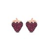 Zales Lab-Created Ruby Strawberry Stud Earrings In Sterling Silver With 14K Rose Gold Plate Earrings