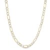 Zales Italian Gold Men'S 5.7Mm Diamond-Cut Figaro Chain Necklace In Hollow 10K Two-Tone Gold - 22" Necklaces