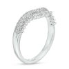 Zales 3/8 Ct. T.W. Baguette And Round Diamond Double Row Anniversary Band In 14K White Gold Rings