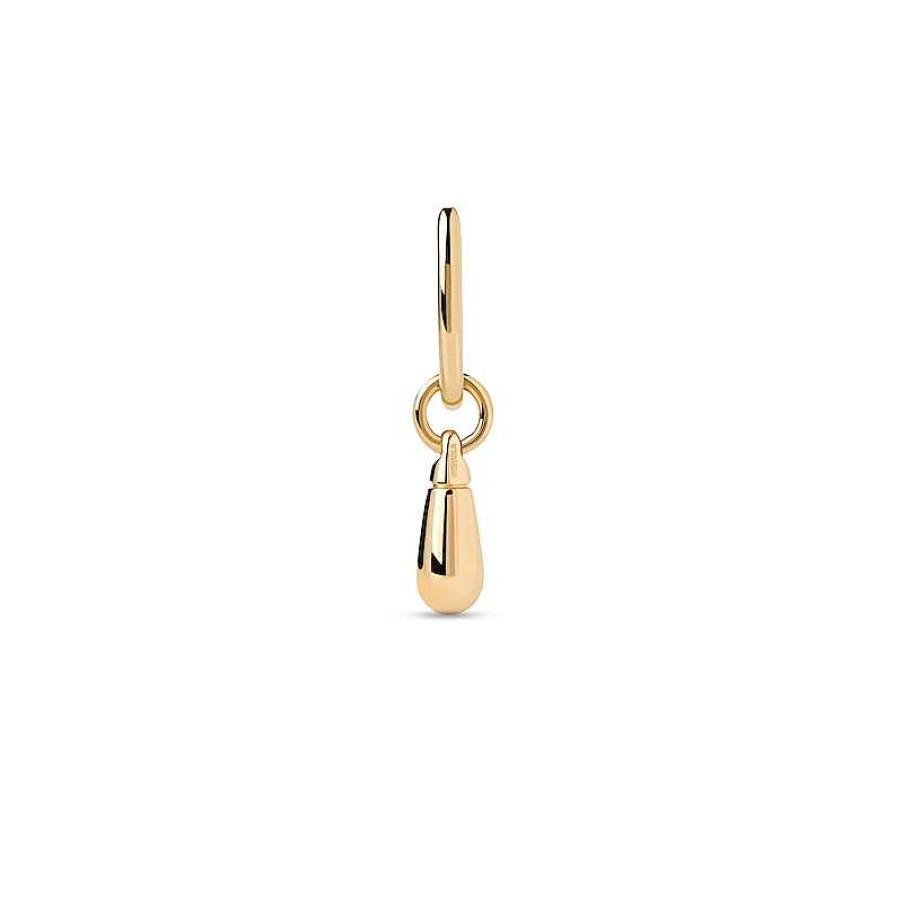 Zales Pdpaola At Zales Small Teardrop Dangle Single Hoop Earring In Sterling Silver With 18K Gold Plate Earrings