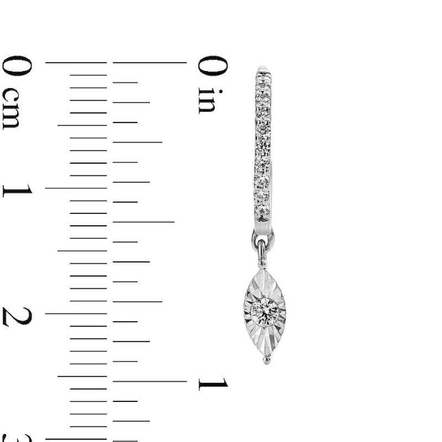 Zales 1/4 Ct. T.W. Certified Lab-Created Diamond Marquise Dangle Earrings In 10K White Gold (I/Si2) Earrings