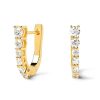 Zales Pdpaola At Zales Cubic Zirconia Graduated U-Hoop Earrings In Sterling Silver With 18K Gold Plate Earrings