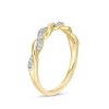 Zales 1/10 Ct. T.W. Diamond Twist Vintage-Style Band In 10K Gold Rings