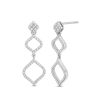 Zales 1/2 Ct. T.W. Diamond Open Kite-Shaped Drop Earrings In Sterling Silver Earrings