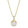 Zales 1/4 Ct. T.W. Multi-Diamond Pendant In 10K Gold Necklaces