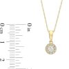 Zales 1/4 Ct. T.W. Diamond Round Frame Pendant In 10K Gold Necklaces