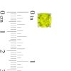 Zales 7.0Mm Faceted Cushion-Cut Peridot Stud Earrings In Sterling Silver Earrings