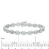 Zales 2 Ct. T.W. Quad Diamond Alternating Beaded Bracelet In 10K White Gold Bracelets