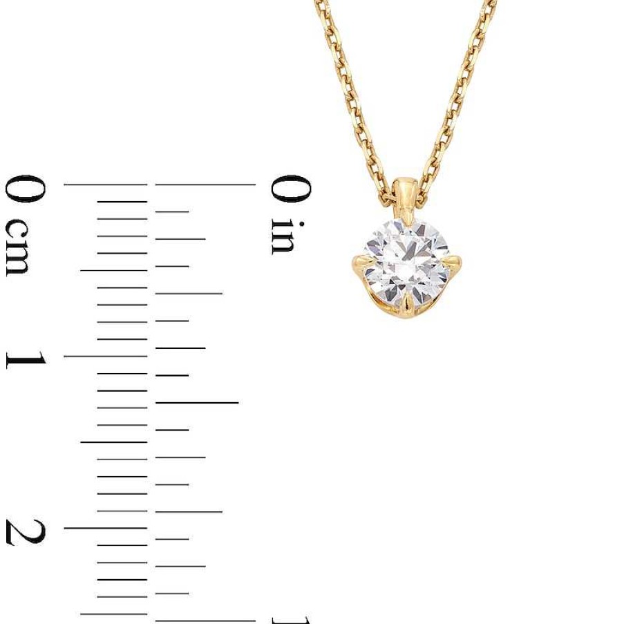 Zales 1/2 Ct. Certified Lab-Created Diamond Solitaire Pendant In 14K Gold (F/Si2) - 19" Necklaces