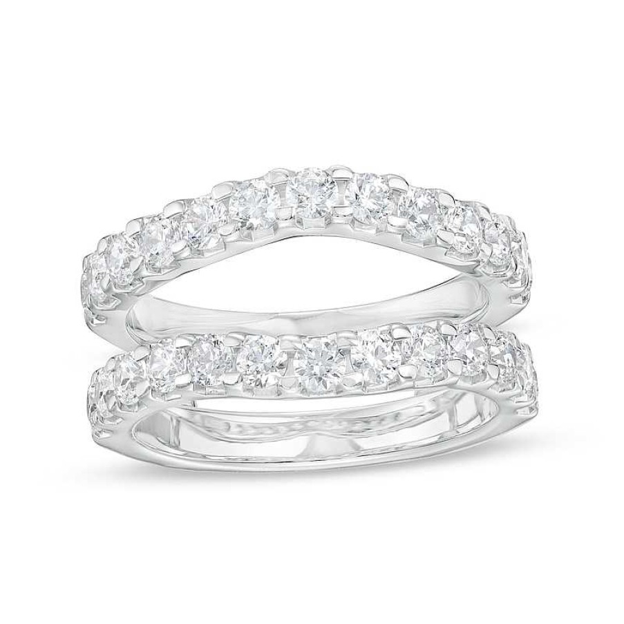 Zales 1-1/2 Ct. T.W. Certified Lab-Created Diamond Solitaire Enhancer In 14K White Gold (F/Vs2) Rings