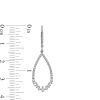 Zales 1/2 Ct. T.W. Diamond Open Teardrop Earrings In 10K White Gold Earrings