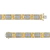 Zales Men'S 3 Ct. T.W. Diamond Multi-Row Layered Link Bracelet In 10K Gold Bracelets