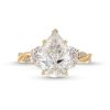 Zales 4 Ct. T.W. Certified Pear-Shaped And Half-Moon Lab-Created Diamond Three Stone Engagement Ring In 14K Gold (F/Vs2) Rings