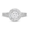 Zales Vera Wang Love Collection Certified Center Diamond 2 Ct. T.W. Flower Frame Engagement Ring In 14K White Gold (I/Si2) Rings