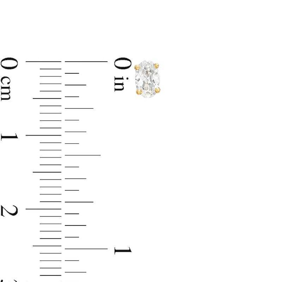 Zales 1/2 Ct. T.W. Certified Oval Lab-Created Diamond Solitaire Stud Earrings In 14K Gold (F/Si2) Earrings