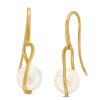 Zales 7.0 X 7.5Mm Cultured Freshwater Pearl Caged Drop Earrings In 14K Gold Earrings